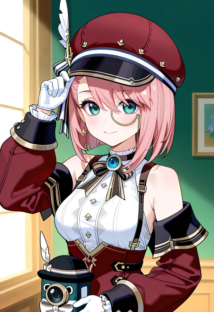 Hình Charlotte Genshin tinh tế