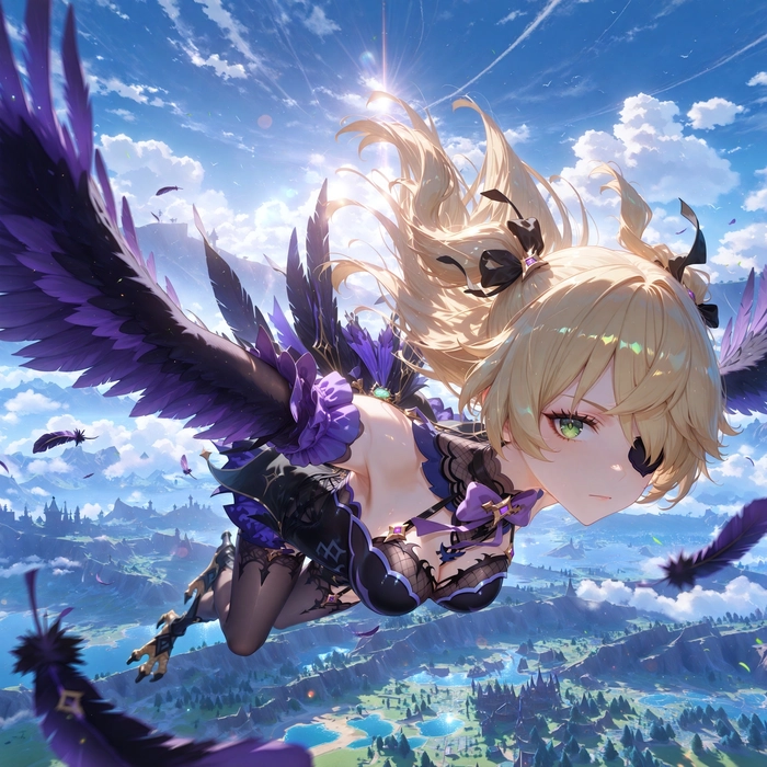 Hình Fischl đẹp ngất ngây trong fanart