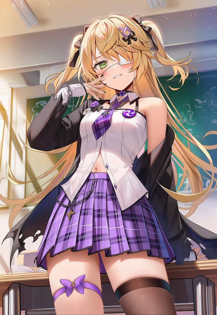 Hình Fischl fanart đầy cuốn hút