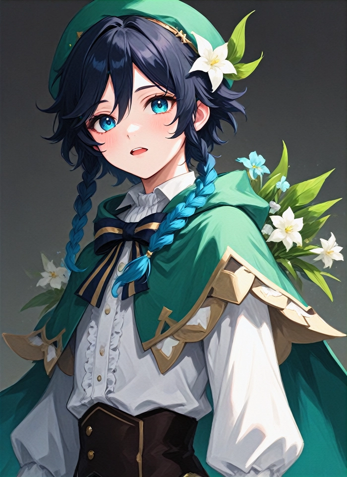 Hình Venti Genshin Impact chibi cute