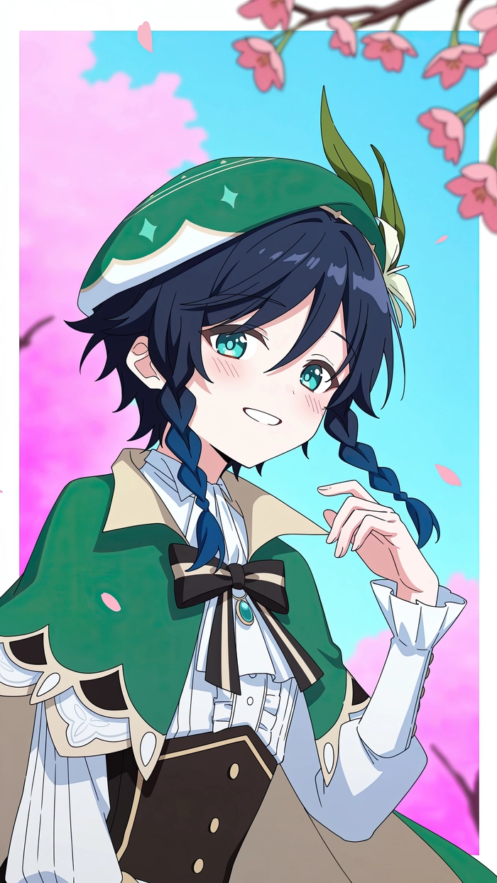 Hình Venti Genshin Impact chibi đáng yêu