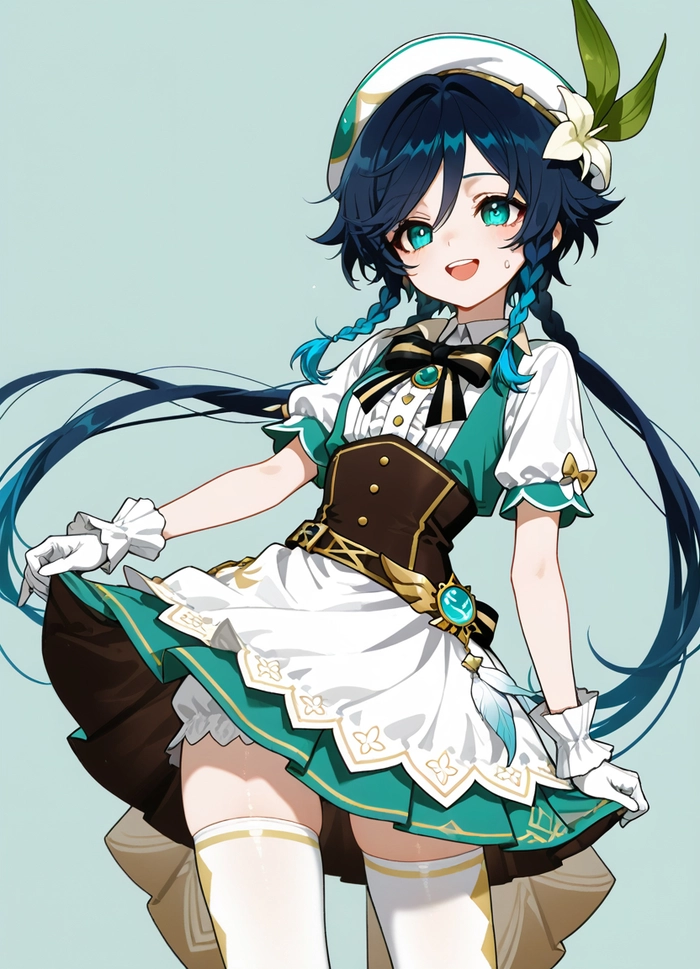 Hình Venti Genshin Impact chibi giàu biểu cảm