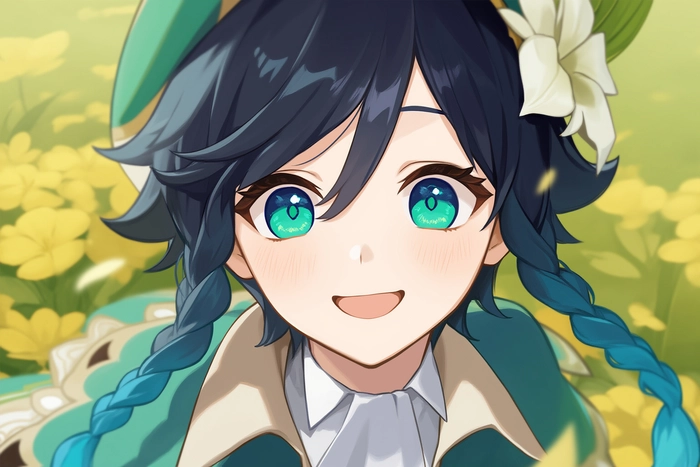 Hình Venti Genshin Impact chibi mềm mại