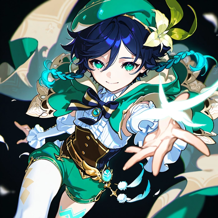 Hình Venti Genshin Impact chibi nổi bật