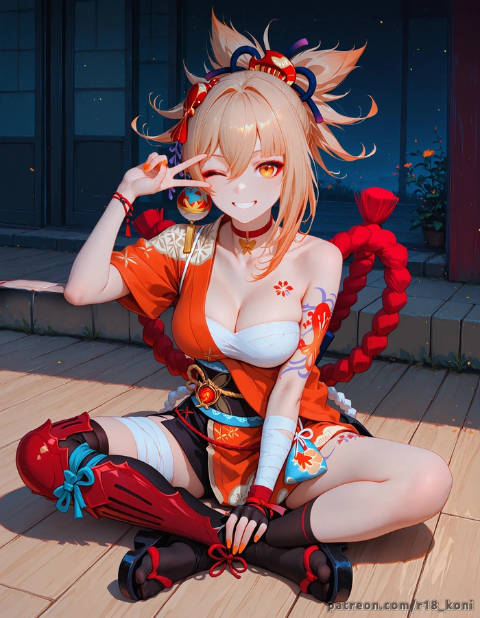 Hình Yoimiya Genshin Impact đẹp tựa mộng ảo