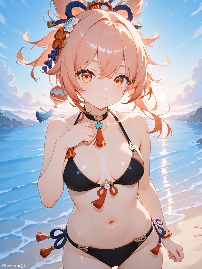 Hình Yoimiya anime đẹp tựa pháo hoa