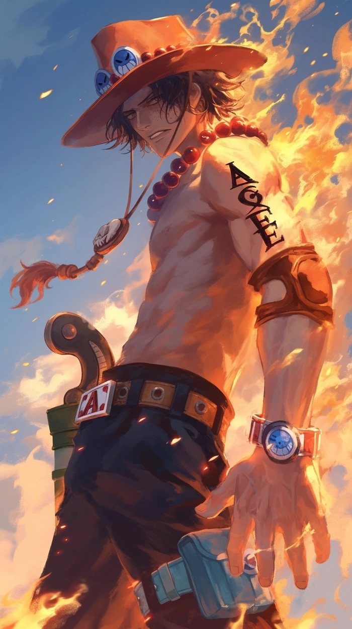 Hình ảnh Ace với ngọn lửa đặc trưng