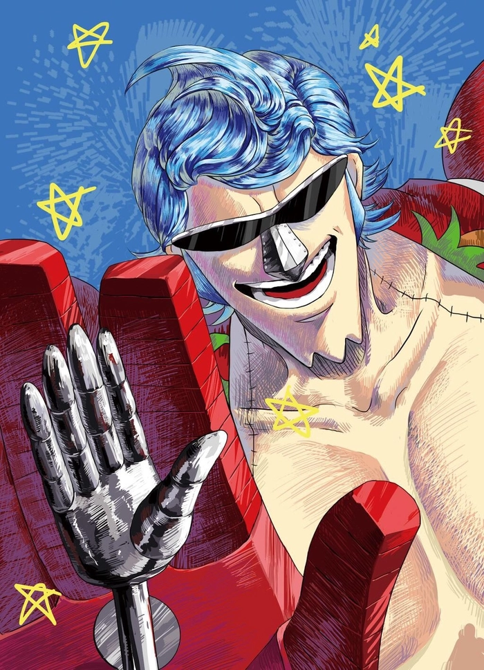 Hình ảnh Franky nổi bật trong băng Mũ Rơm