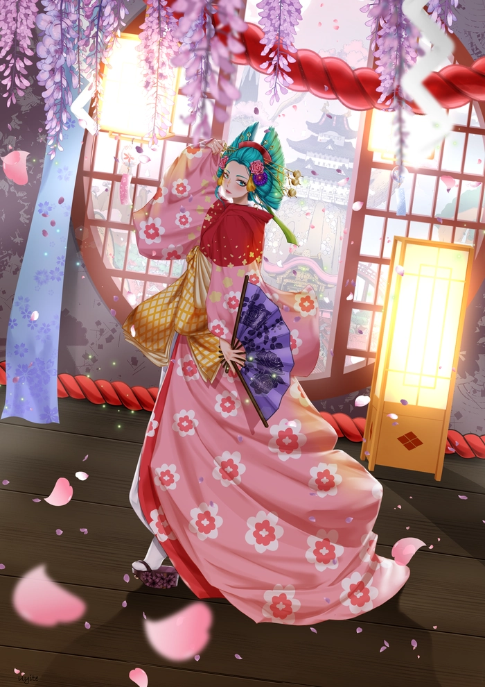 Hình ảnh Hiyori One Piece cuốn mắt