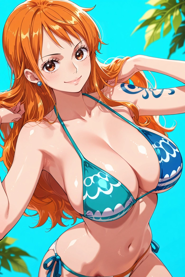 Hình ảnh Nami mặc đồ bơi cá tính