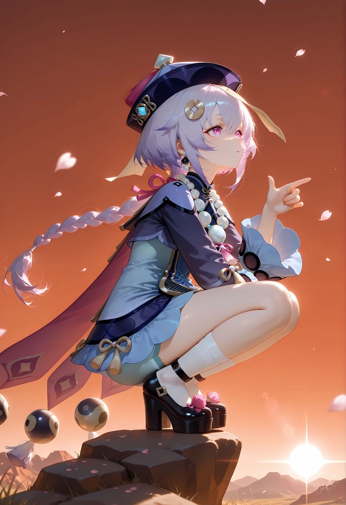 Hình ảnh Qiqi Genshin nhẹ nhàng