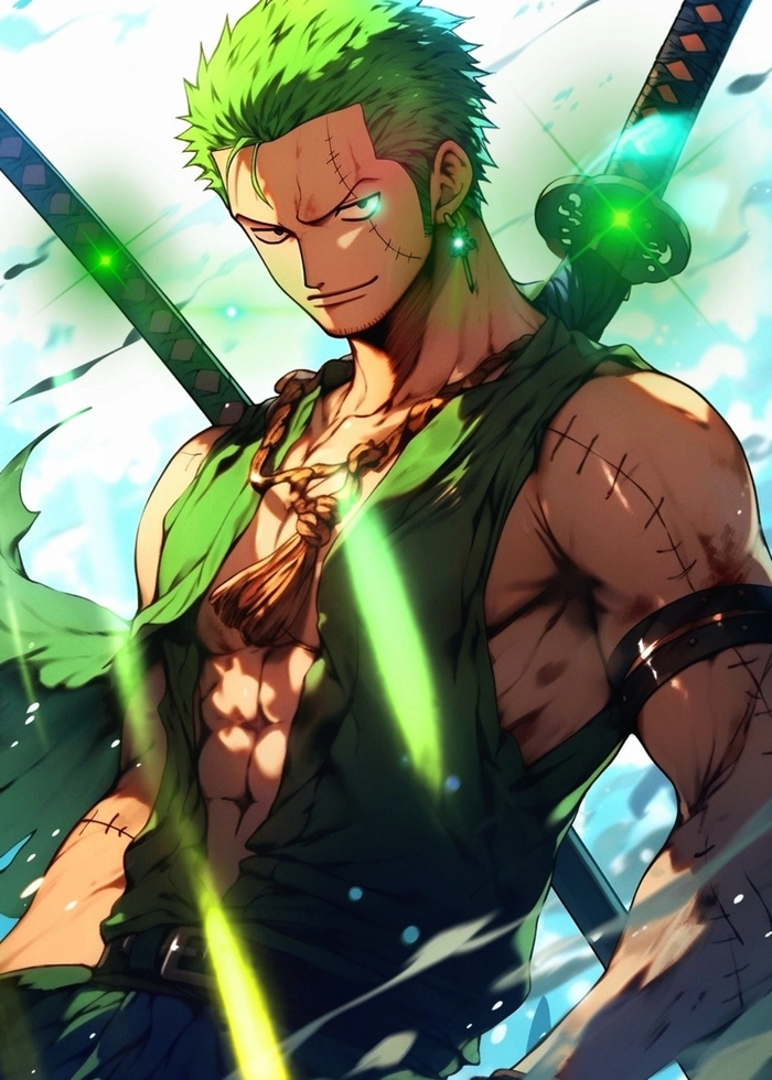 Hình ảnh Roronoa Zoro nổi bật ánh sáng