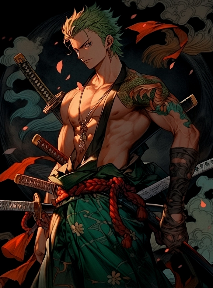 Hình ảnh Roronoa Zoro sắc màu