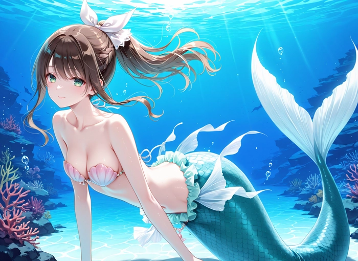 Hình ảnh nàng tiên cá anime rực rỡ