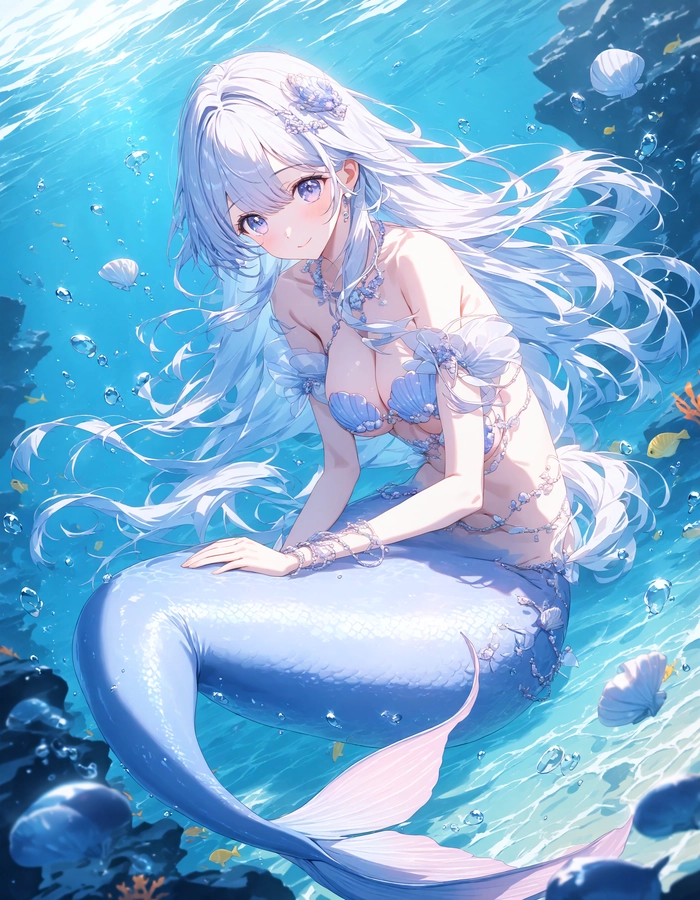 Hình nàng tiên cá anime lung linh