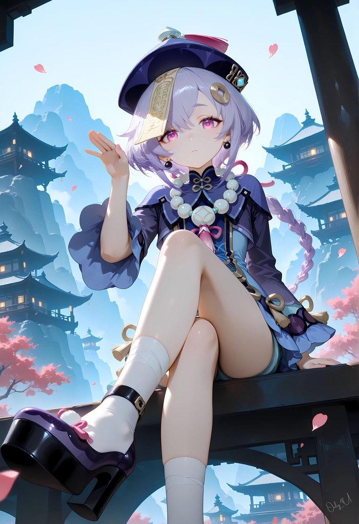 Hình nền Qiqi Genshin ấn tượng