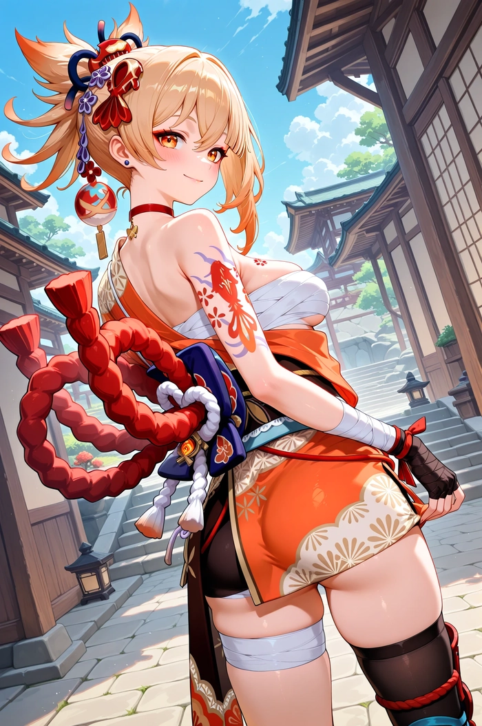 Hình nền Yoimiya Genshin Impact ấn tượng