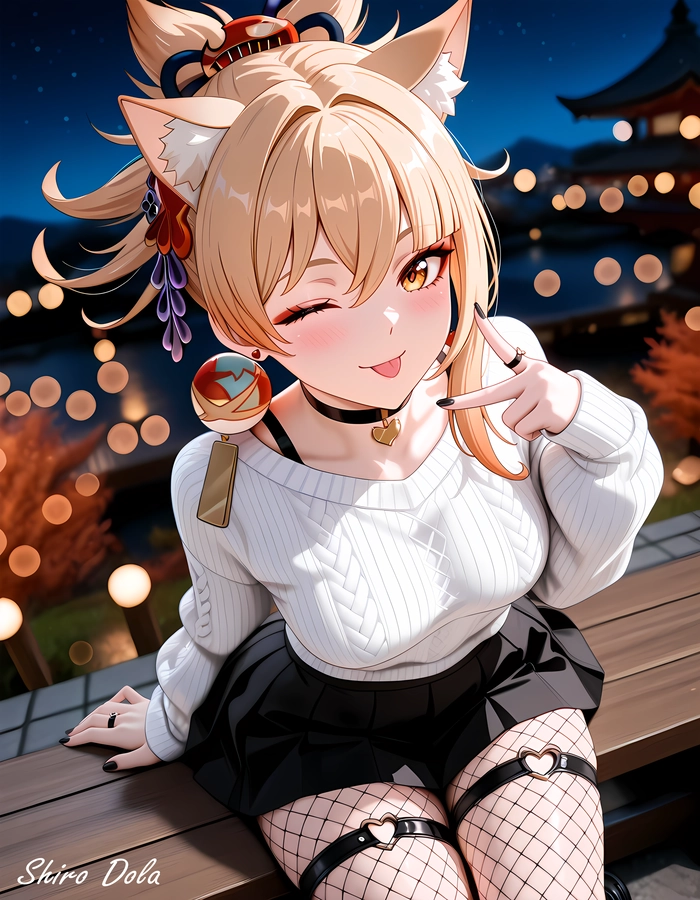 Hình nền Yoimiya anime cực kỳ ấn tượng