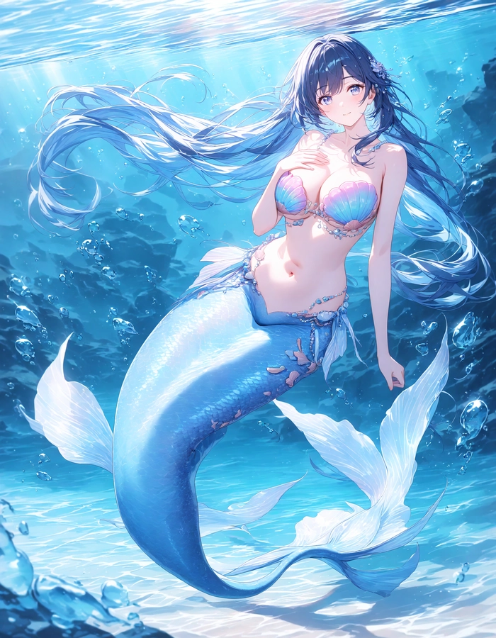 Hình nền nàng tiên cá anime cuốn hút