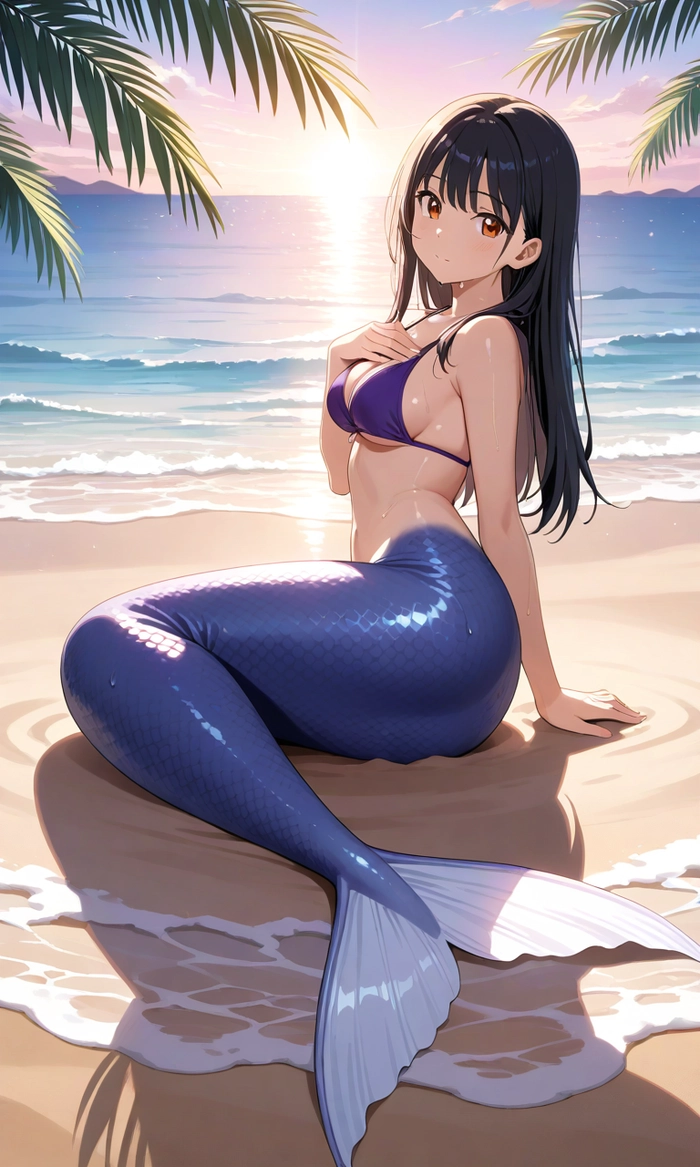 Hình nền nàng tiên cá anime đẹp mắt