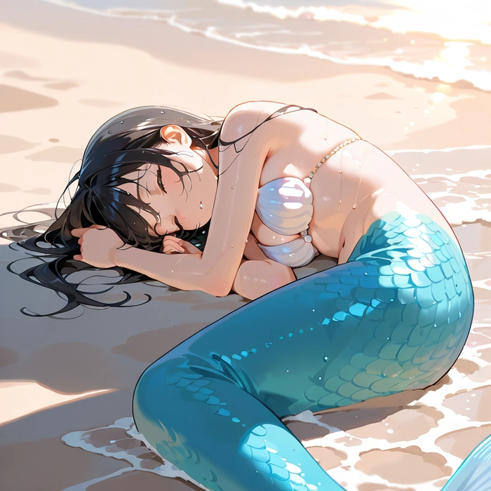 Nàng tiên cá anime chibi đáng yêu