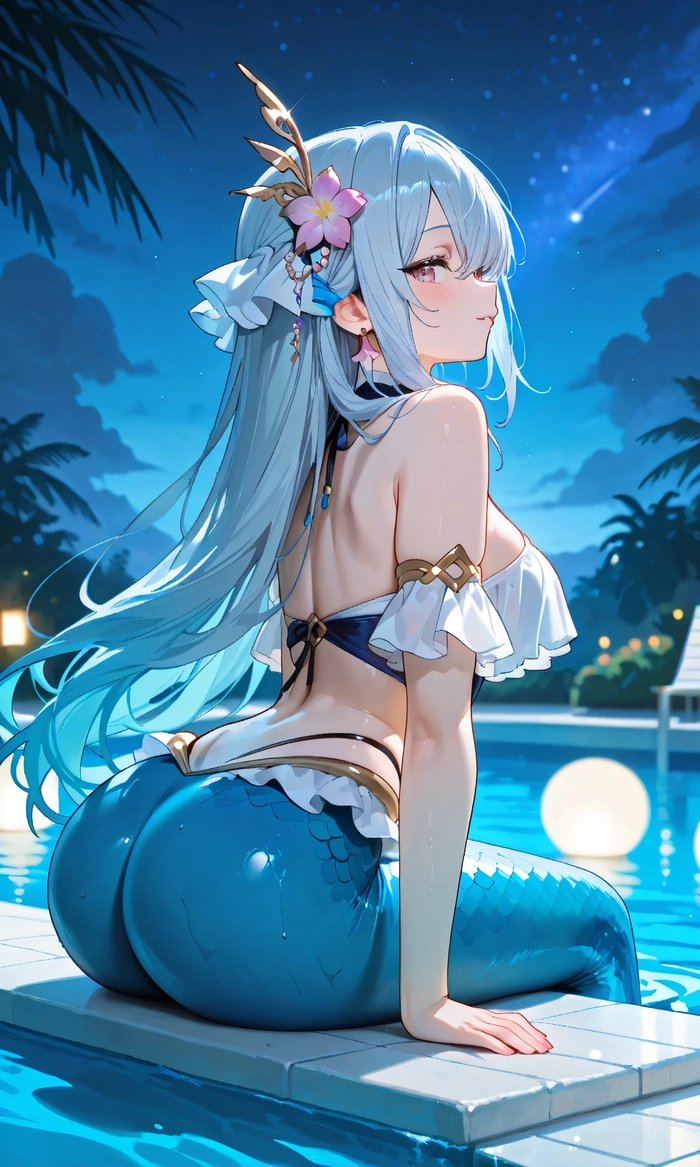 Nàng tiên cá anime chibi dễ mến