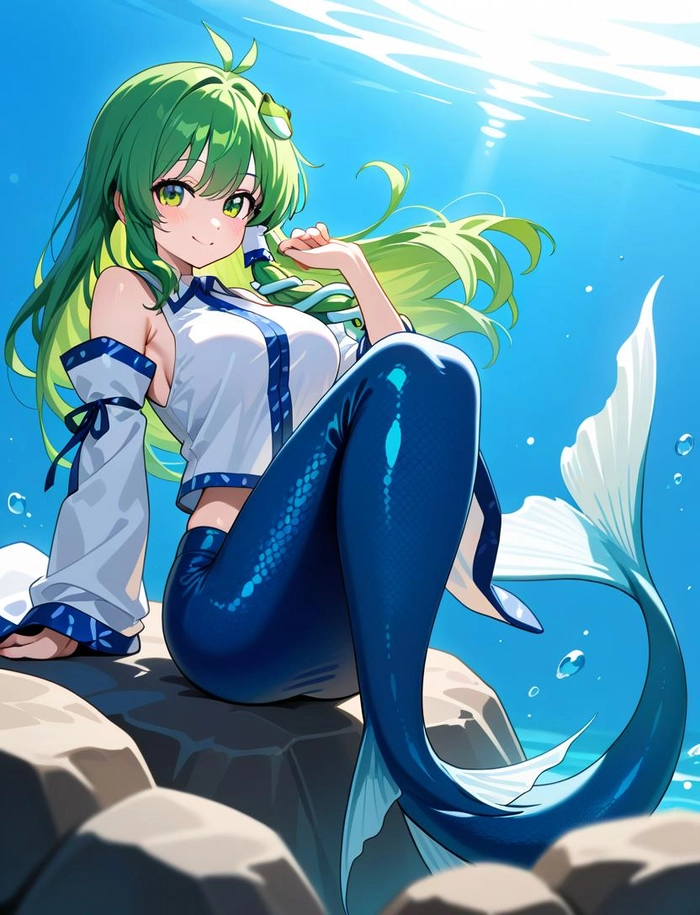 Nàng tiên cá anime chibi rực rỡ