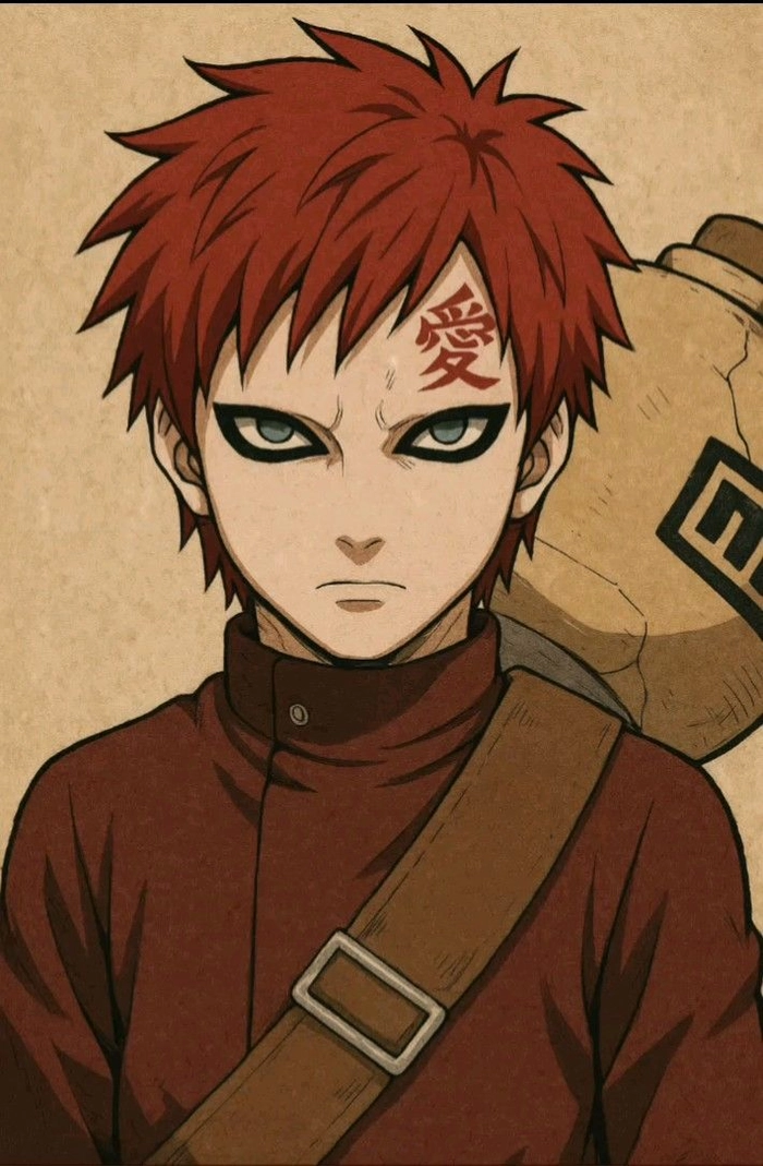 Ảnh Gaara mang vẻ điềm đạm