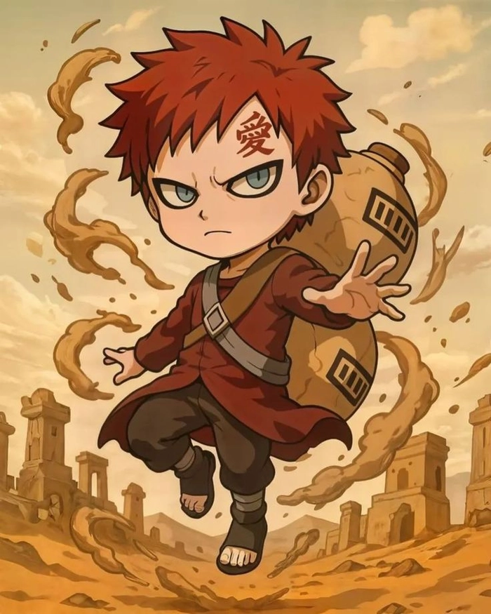 Ảnh Gaara thể hiện sự điềm tĩnh