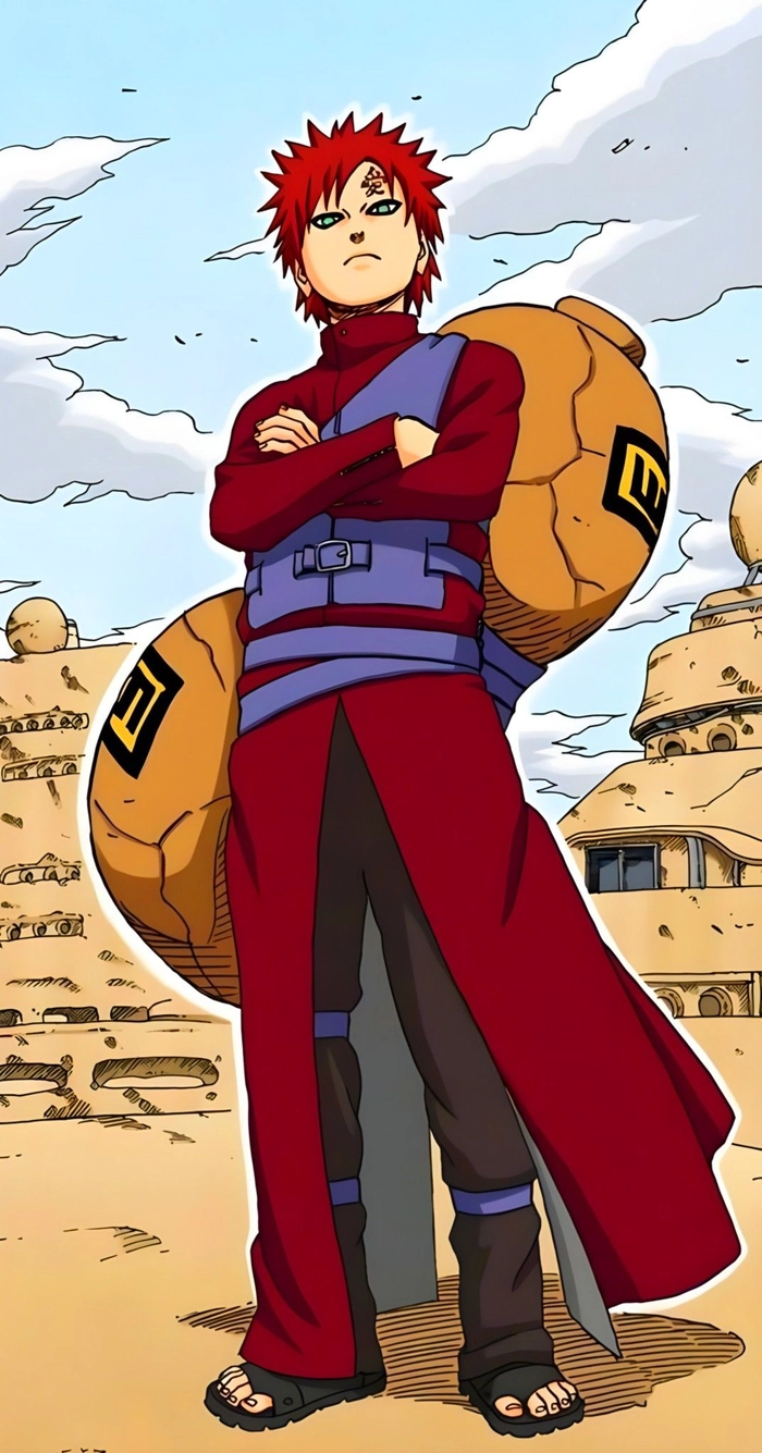 Ảnh Gaara với biểu cảm nhẹ nhàng