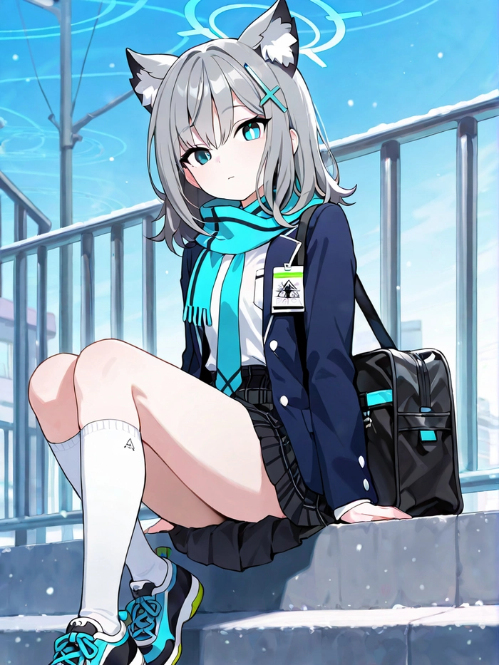 Ảnh Shiroko Sunaookami chibi dễ thương