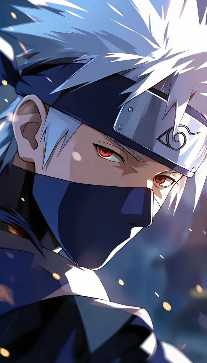 Ảnh anime Kakashi với ánh mắt sắc bén