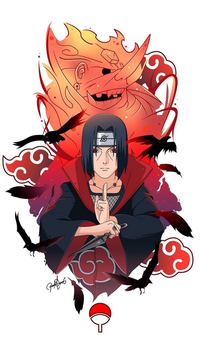 Ảnh nền Uchiha Itachi tông màu u tối