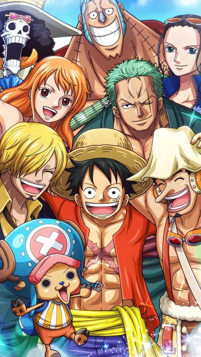 Ảnh nền anime One Piece sắc màu biển cả