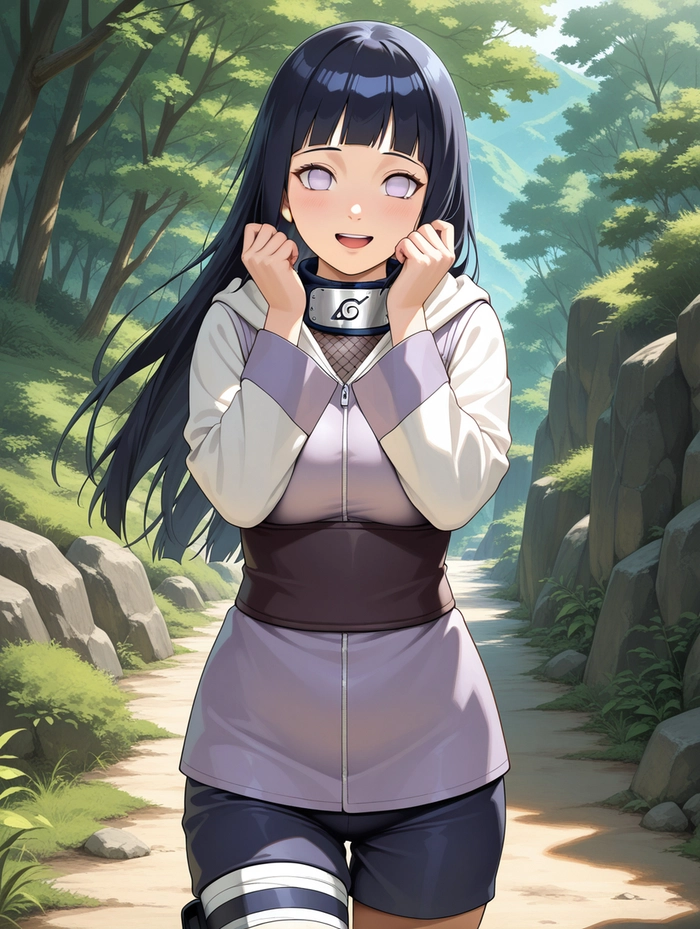 Anime Hinata Hyuga với nét đẹp nhẹ nhàng