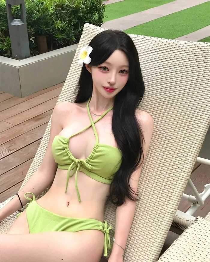 Gái Trung Quốc mặc bikini phong cách hiện đại