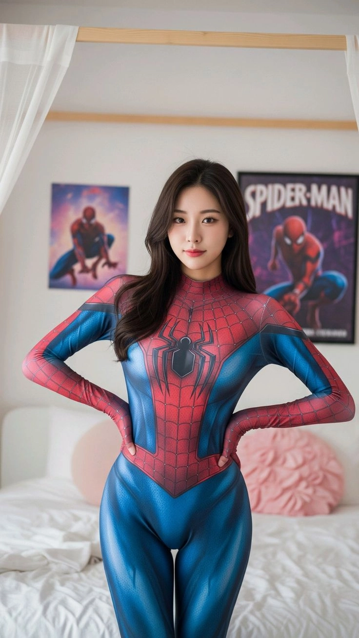 Gái xinh cosplay người nhện đầy cảm hứng