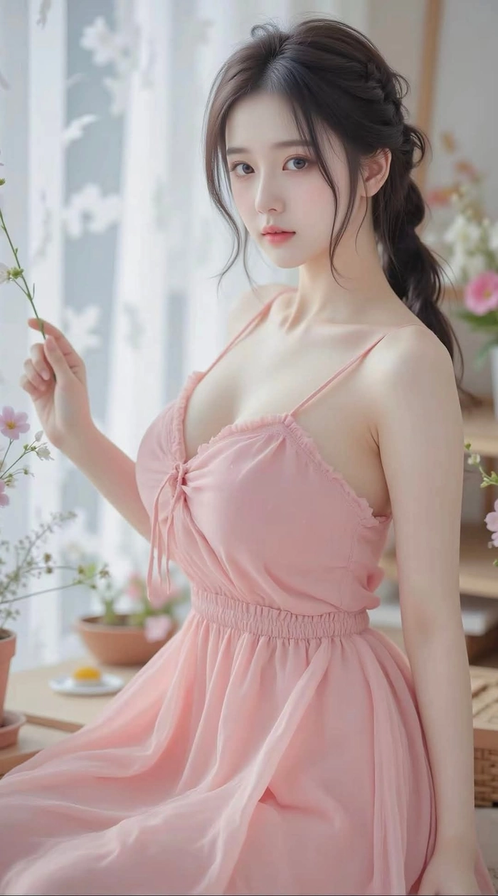 Gái xinh mặc pinky ko che phong cách trẻ