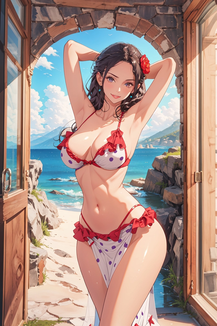 Hình Viola One Piece bikini quyến rũ