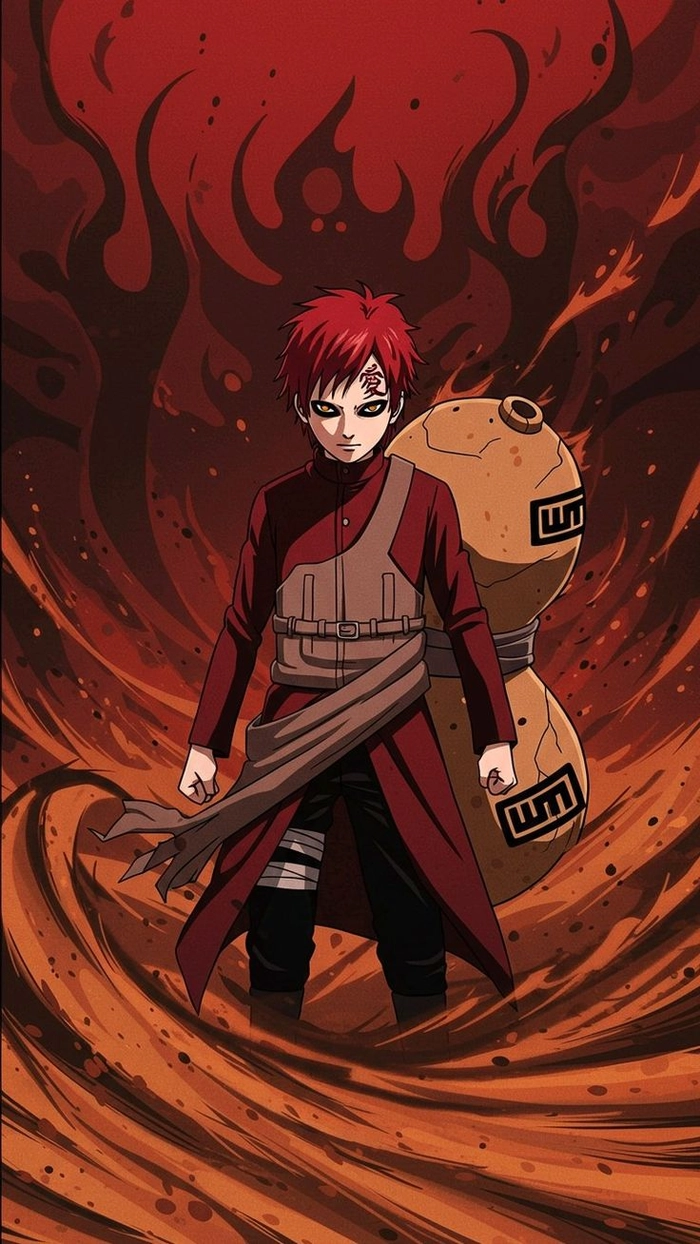 Hình ảnh Gaara trong Naruto mang cảm giác bình tĩnh