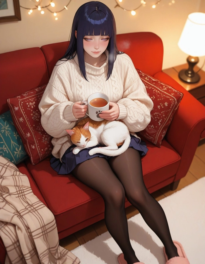 Hình ảnh Hinata Hyuga tạo cảm giác thư giãn