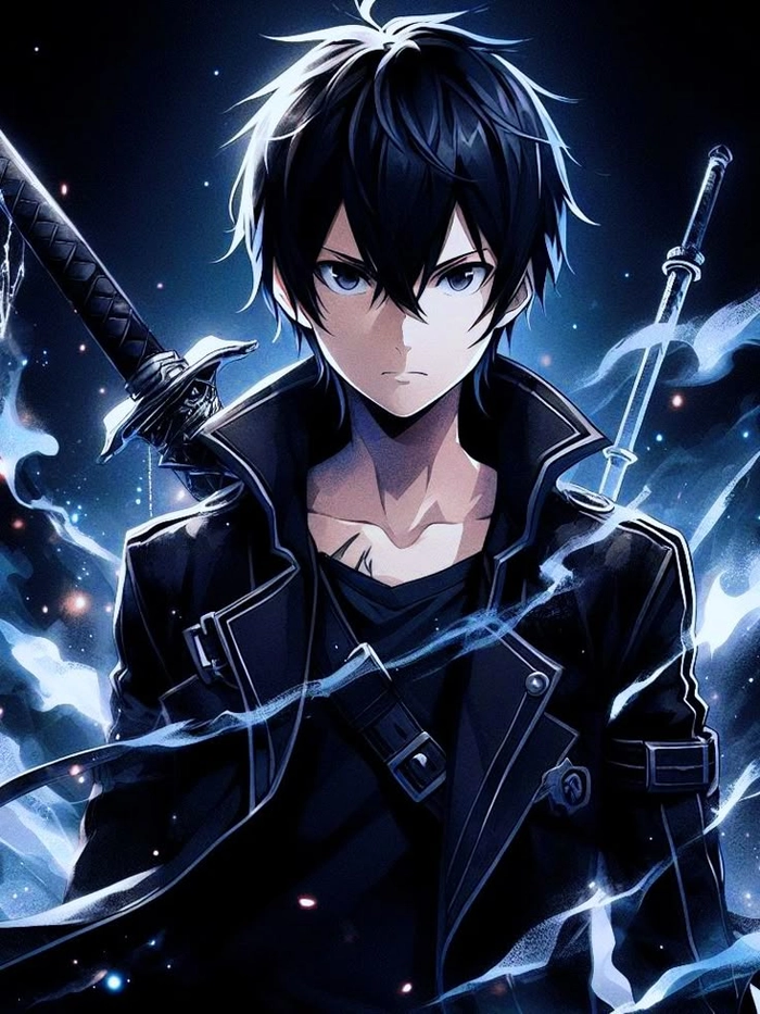 Hình ảnh Kirito phong thái kiếm sĩ