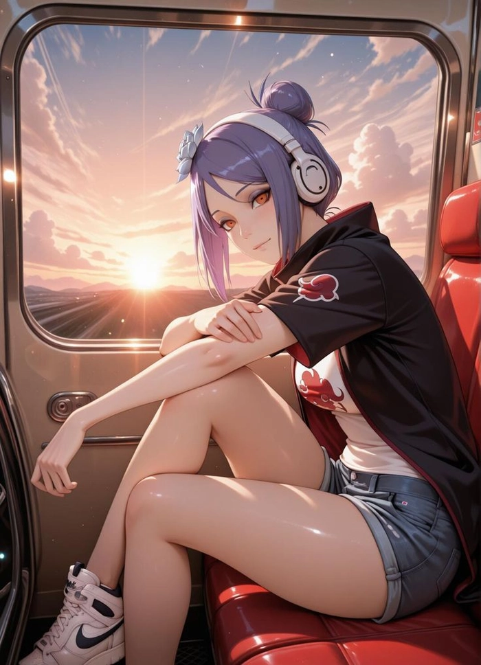 Hình ảnh Konan trong Naruto lặng lẽ