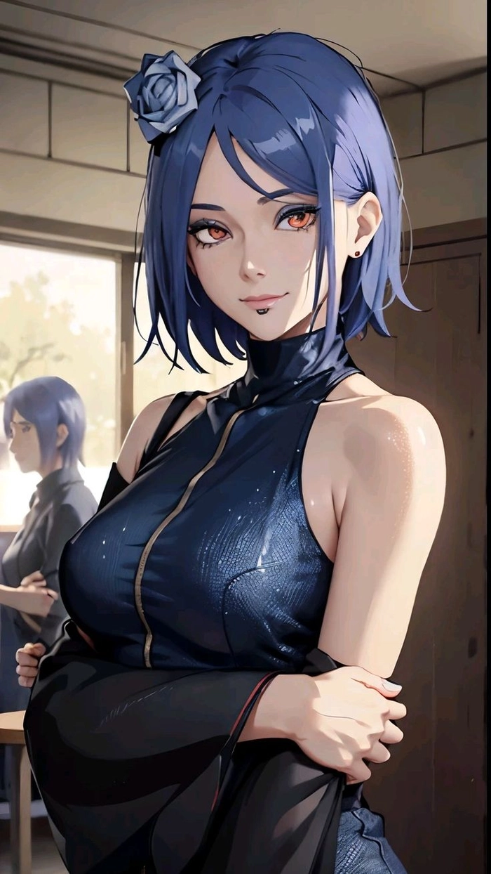 Hình ảnh Konan trong Naruto trầm mặc