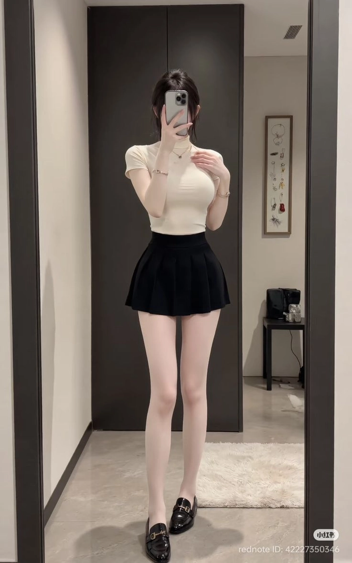 Hình ảnh gái xinh Trung Quốc chân dài hài hòa