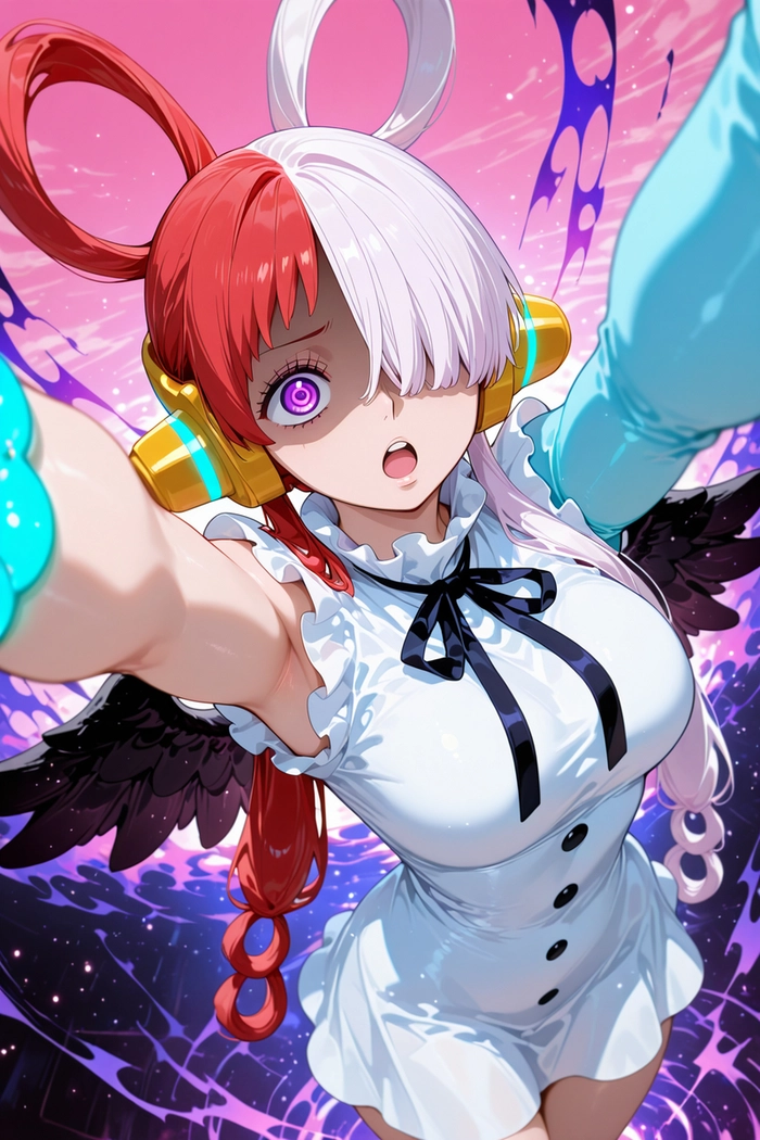 Hình nền Uta One Piece tông màu rực rỡ