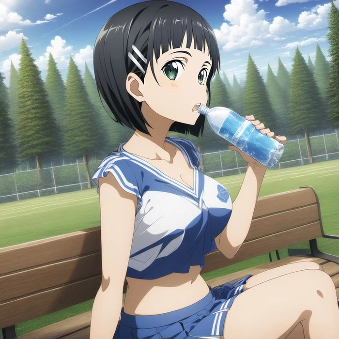 Leafa Kirigaya Suguha phong thái năng động