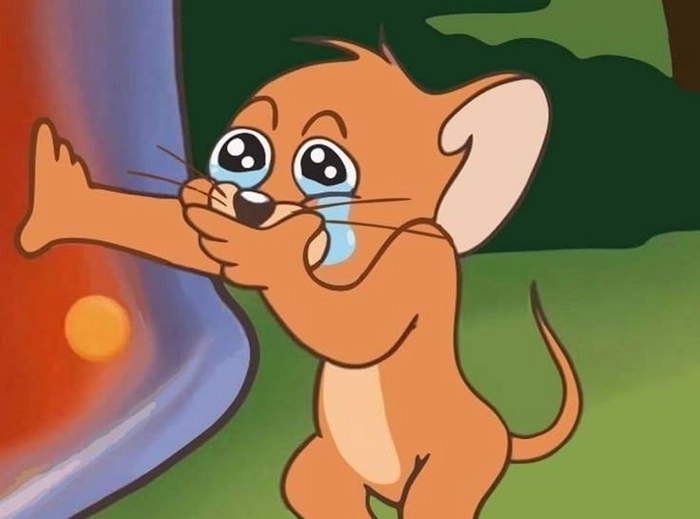 Meme Jerry sợ hãi đúng lúc
