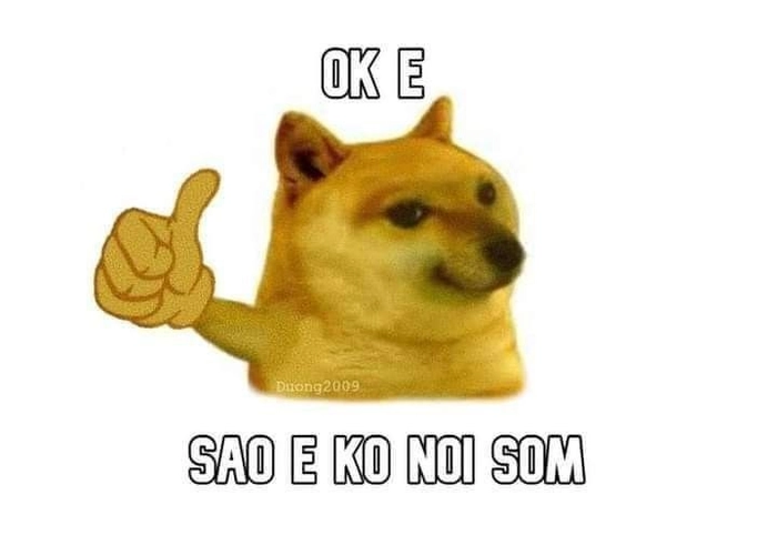 Meme chó ok phong cách hài nhẹ