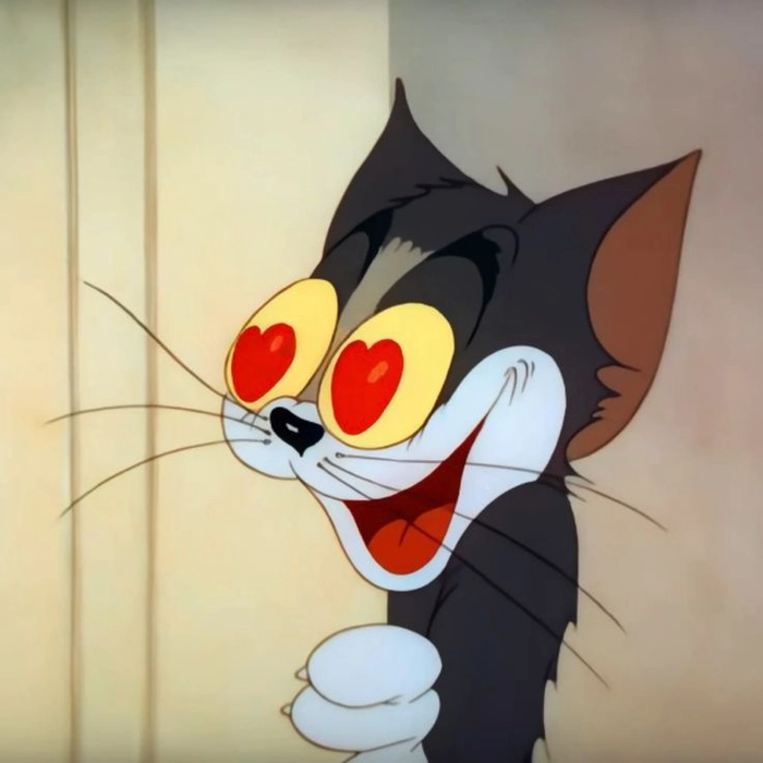 Meme mèo Tom mở cửa đầy bất lực